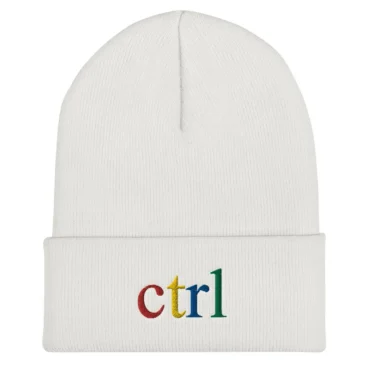 White SZA Ctrl Cuffed Beanie 367x367 1.webp